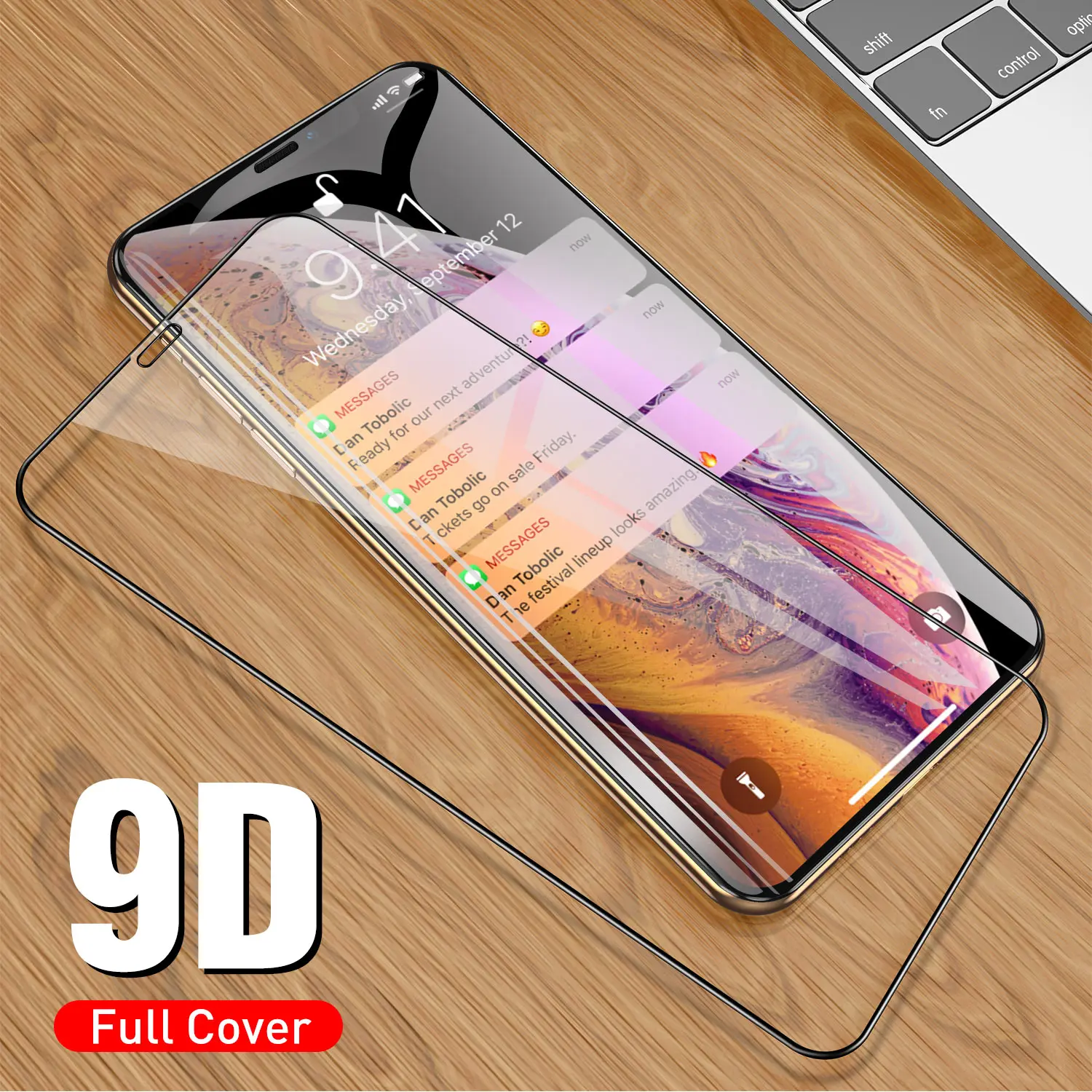 Закаленное стекло USLION 9D, Полноэкранный протектор для iPhone 13 Mini 12 Pro Max 11, Защитное стекло для iPhone 13 12 XS Max XR