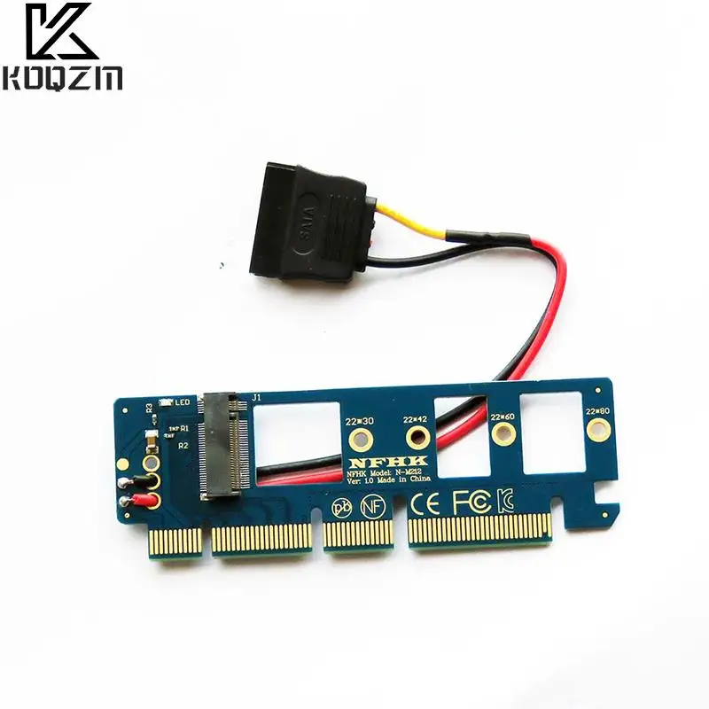 

Переходник NGFF M Key M.2 NVME AHCI SSD на PCI-E PCI Express 3,0 16x X4, переходник-карта для XP941 SM951 PM951 A110 SSD