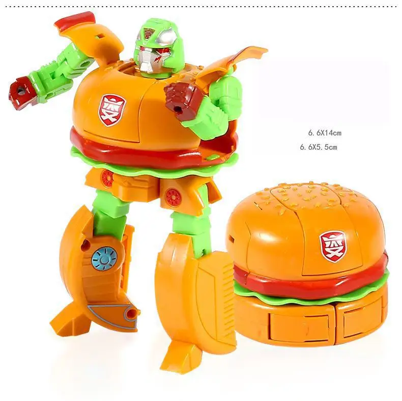 1 шт. экшн-фигурка робота-трансформера в виде гамбургера