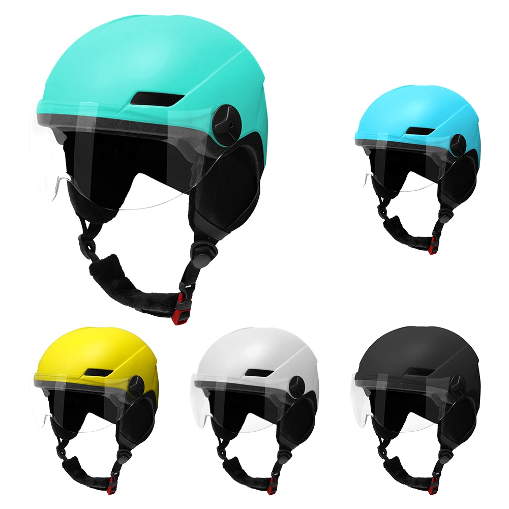 

Шлемы для зимних видов спорта с очками, защитный шлем для катания на лыжах, противоударный, из поликарбоната и пенополистирола, для уличных снежных видов спорта