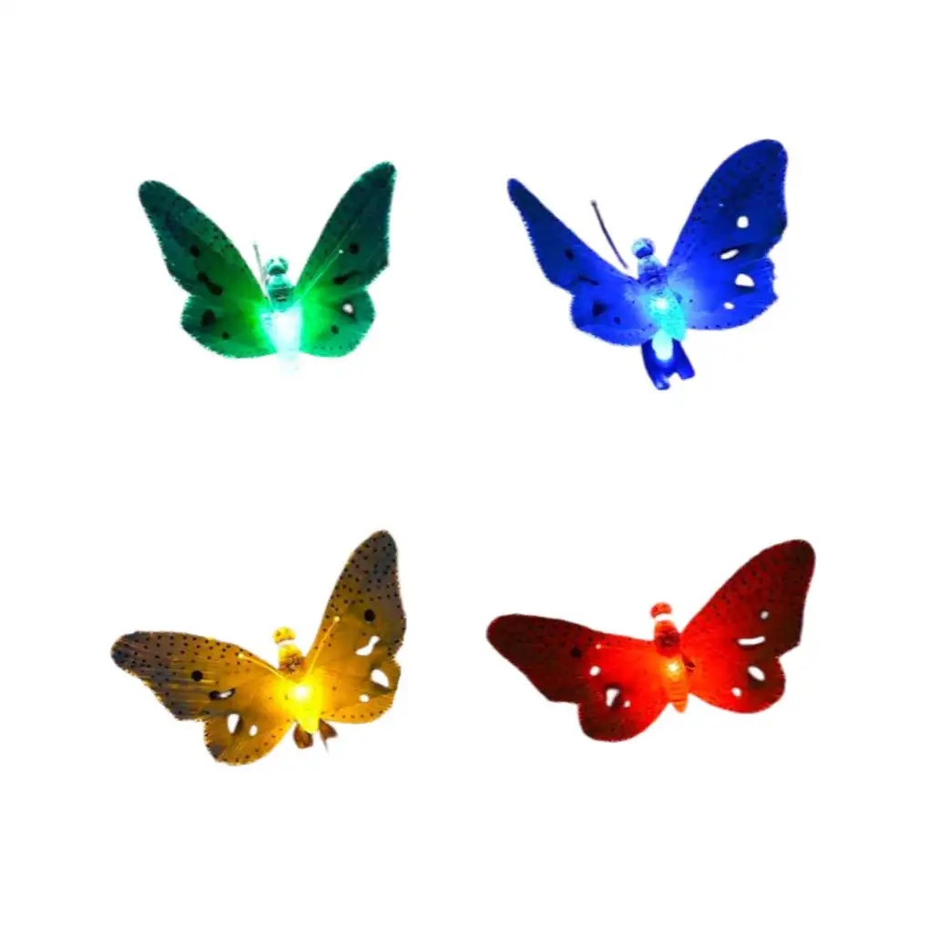 

Solar Powered Butterfly Lamp Strings Energy-Efficient LED Light Decorative Props for Wedding Birthday Holiday Party GQ