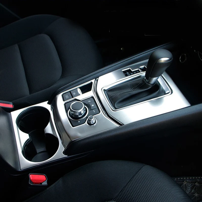 

Держатель стакана для воды/ручка, крышка чаши, отделка, аксессуары из нержавеющей стали, подходит для Mazda CX-5 2017-2022, серебро