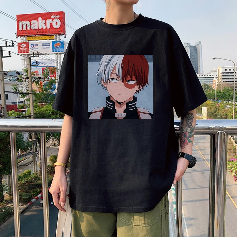 

Anime Women T-shirts Hip Hop Unisex Short Sleeve Clothes Streetwear Kawaii My Hero Academia Cartoon Oversized Tshirt Female Tops