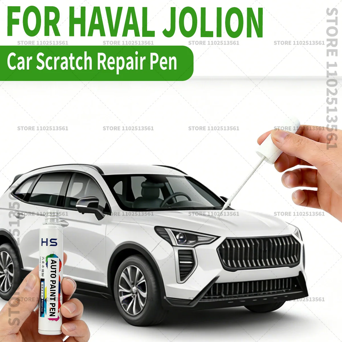 Фото Карандаш для ремонта лакокрасочного покрытия автомобиля HAVAL Jolion, средство для удаления царапин, аксессуары для авто DIY, цвета: красный BUFF, синий 155, HD серый, белый, синий Rampage. №1