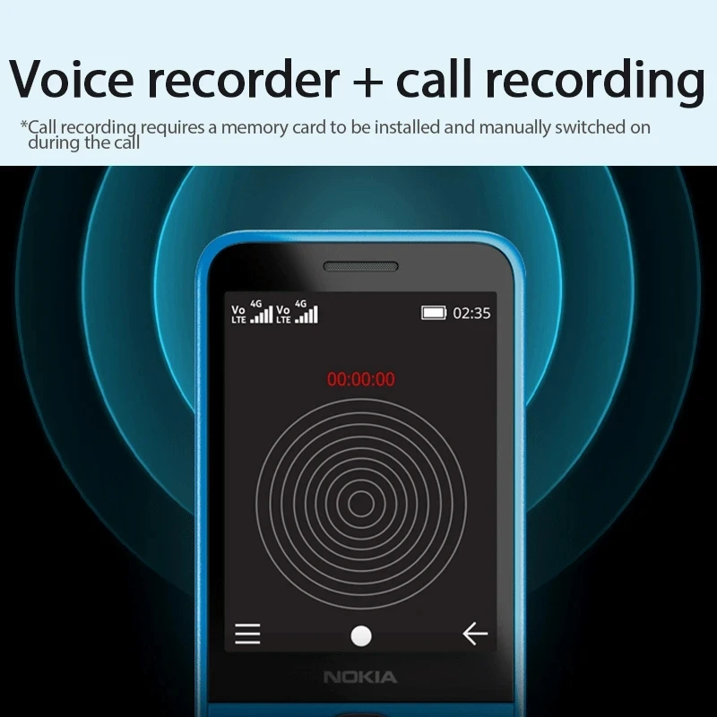 Новинка 2024 оригинальный телефон Nokia 235 с функцией 4G двумя SIM-картами камерой 2 МП