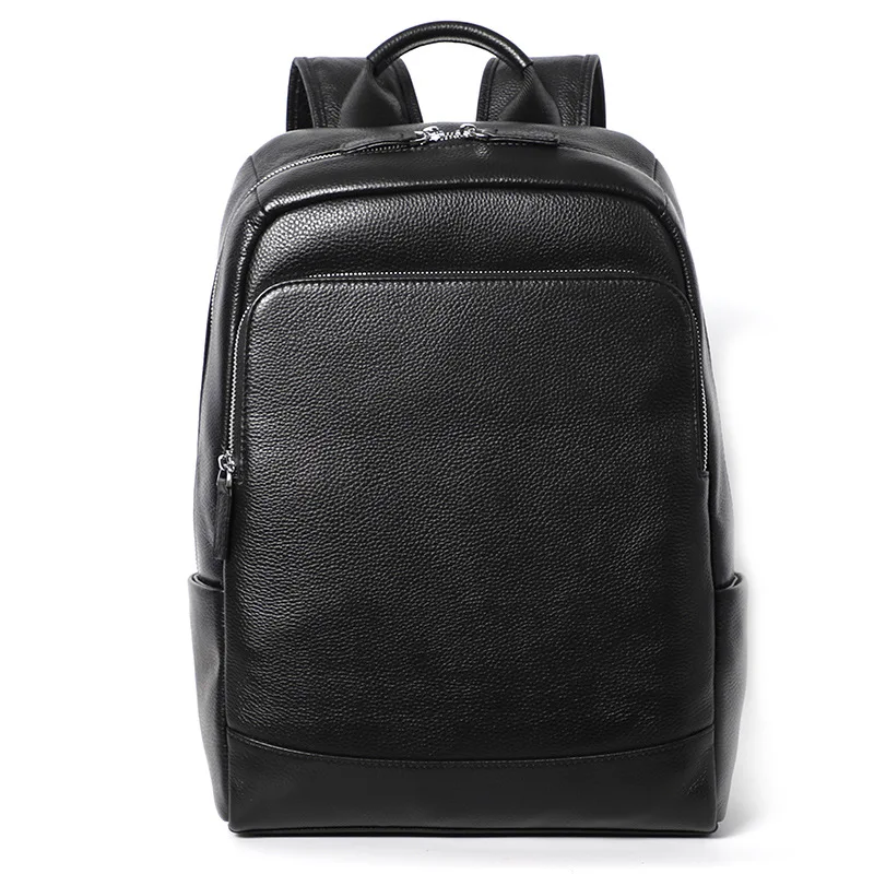2022 New Natural Leather 100% Genuine Leather Men's Backpack Fashion Casual Youth Backpack School Bag Computer Travel Backpack