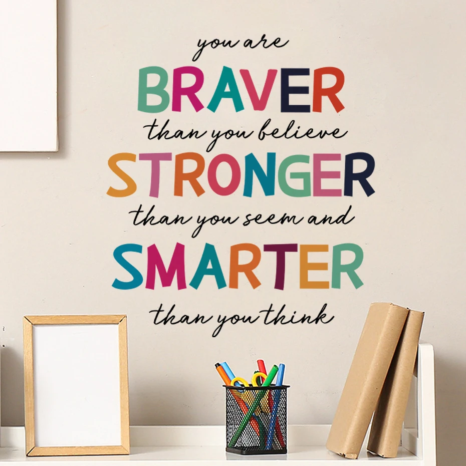 Радужные мотивационные цитаты наклейки на стену для детской спальни украшения