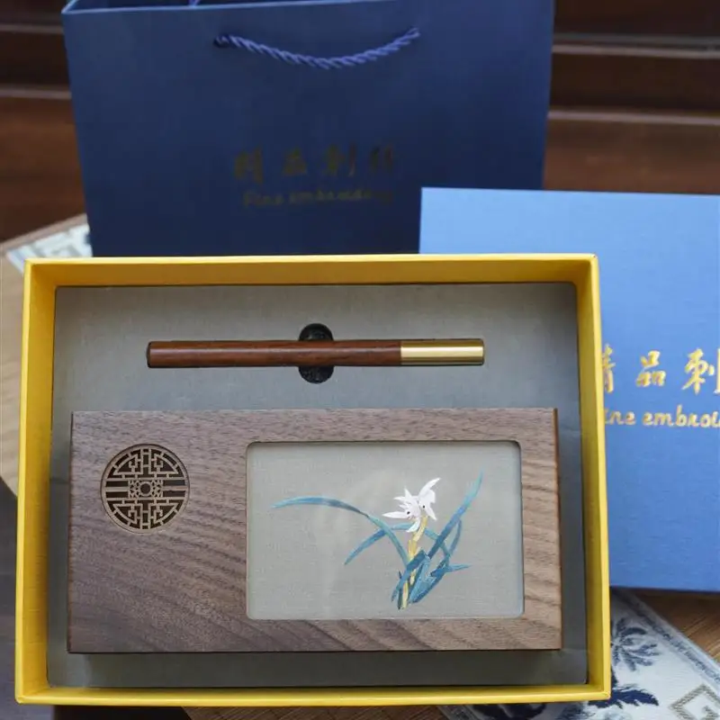 Двусторонняя вышивка креативный корпоративный подарок в китайском стиле