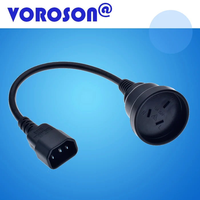 

Power Cord IEC320 C14 Male Plug to SAA Australia AS-3112 Female Power Cable Cord Lead 0.32m Adapter Cord