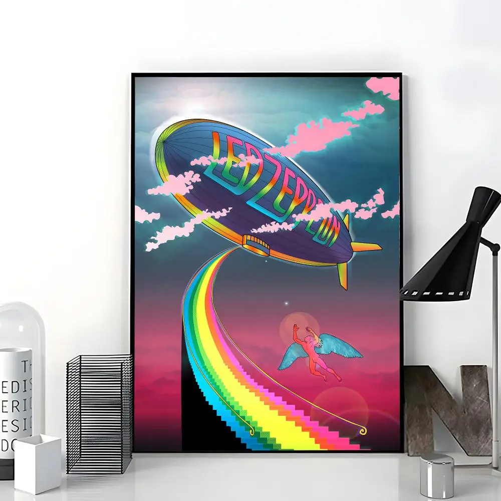 Фото Постер POP Band L-Led Z-Zeppelin, HD-печать на бумаге, для дома, гостиной, спальни, прихожей, бара, кафе, художественное украшение. №2
