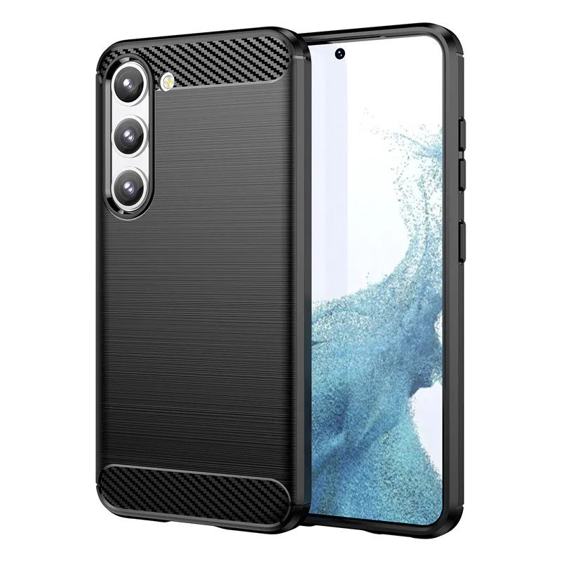 For Samsung Galaxy S23 5G Case Samsung S23 Cover 6.1 Inch Carbon Fiber Silicone Bumper For Galaxy S23 S22 S21 S20 Plus Ultra 5G