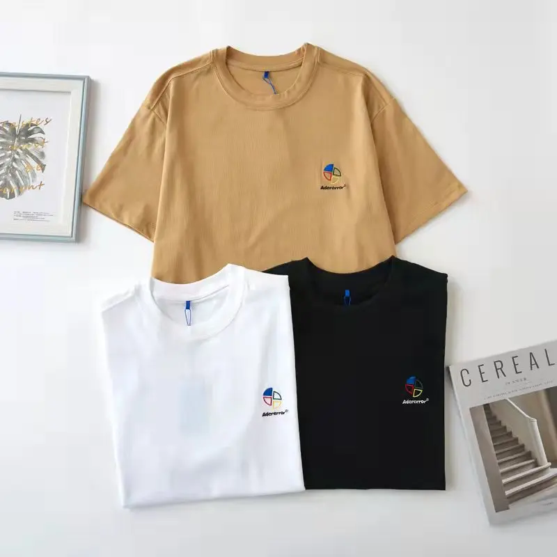 

Ader Windmill T-shirt Embroidery Logo Summer Korean Version Loose Pullover Round Neck Unisex Short Sleeve Crop Top Women
