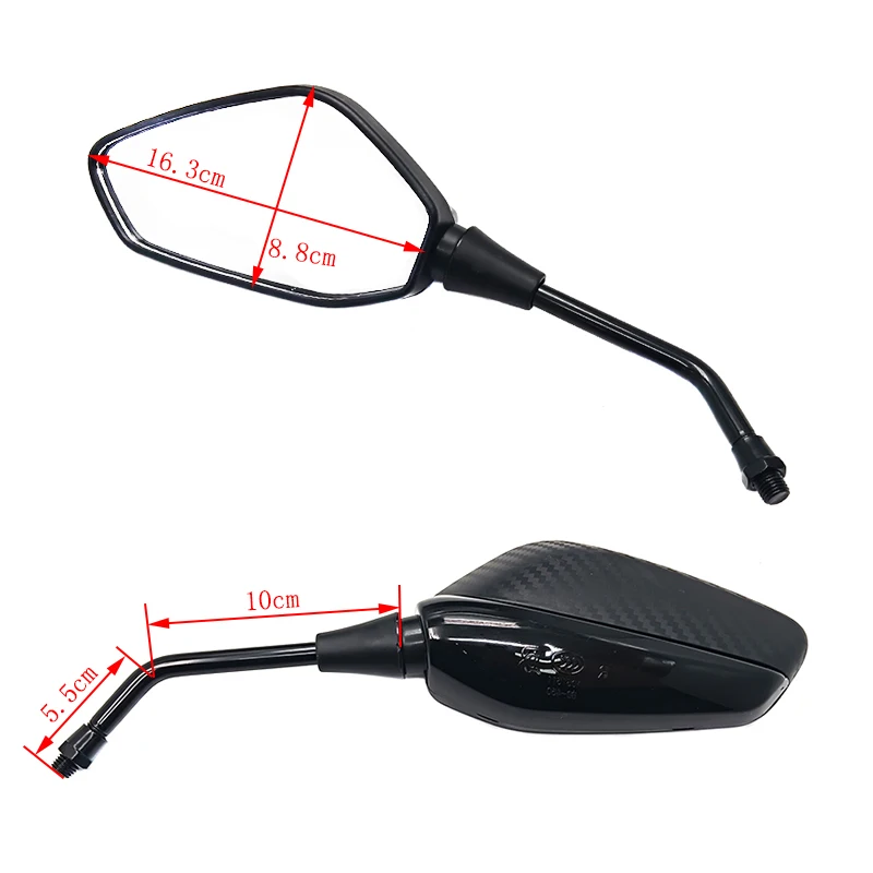 Универсальное зеркало заднего вида 10 мм для мотоцикла скутера электровелосипеда