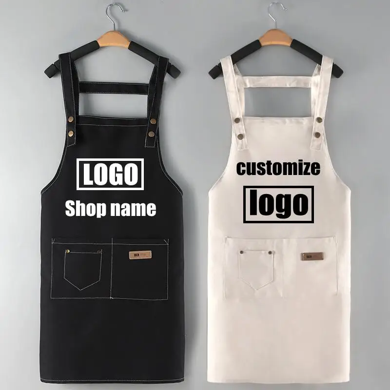 

Holiday Work Diy Personalized Custom Brand Logo Pattern Name Restaurant Pet Nail Salon Coffee Shop Hotel Oem Bib Anti-fouling