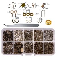 jewelry accessories making kit for earring hook lobster clasp open jump ring jewelry supplies making connector set for beads
