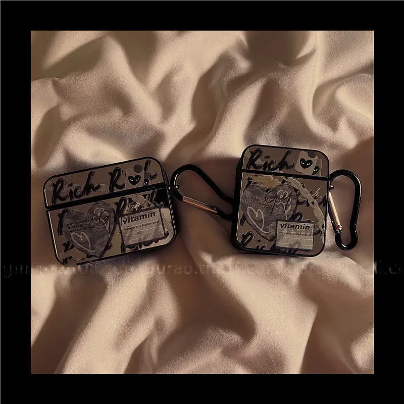 

Сумка с надписью, защитный чехол для наушников Airpods Pro 3, защитный чехол, модная симпатичная силиконовая коробка для Airpods 1 или 2