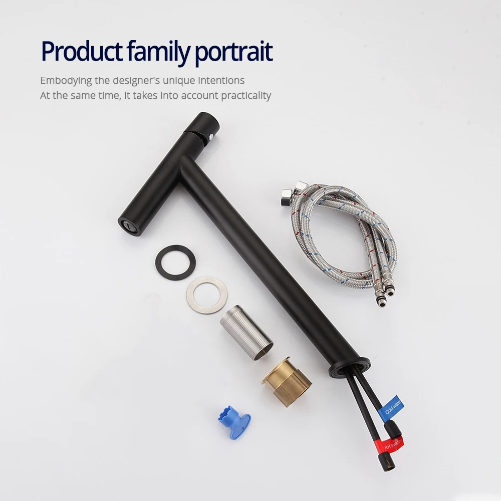 Матовый Золотой смеситель для раковины кран горячей и холодной воды с одной