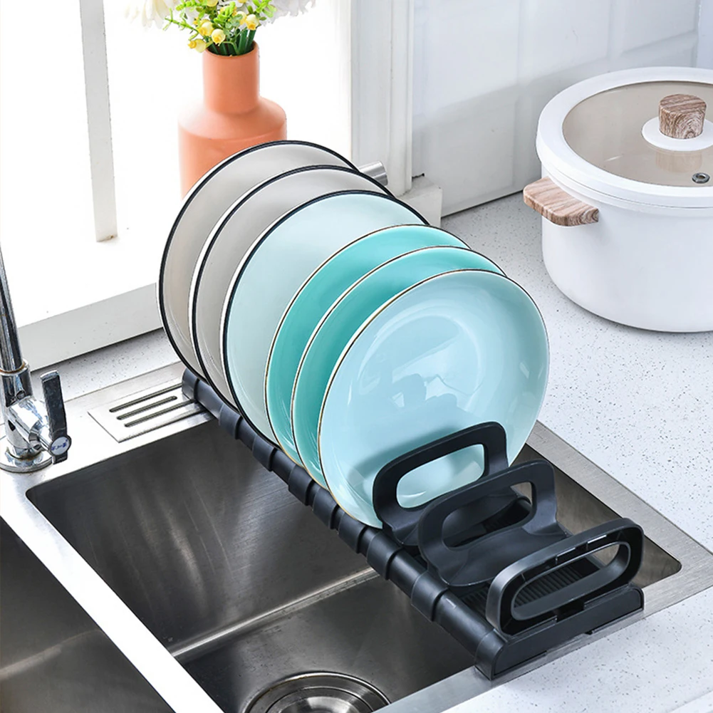 

Adjustable Drawer Bowl Rack Detachable Large Capacity Drain Plate Storage Holder Cabinet Bowl Organizer Dish Racks Kitchen Suppl