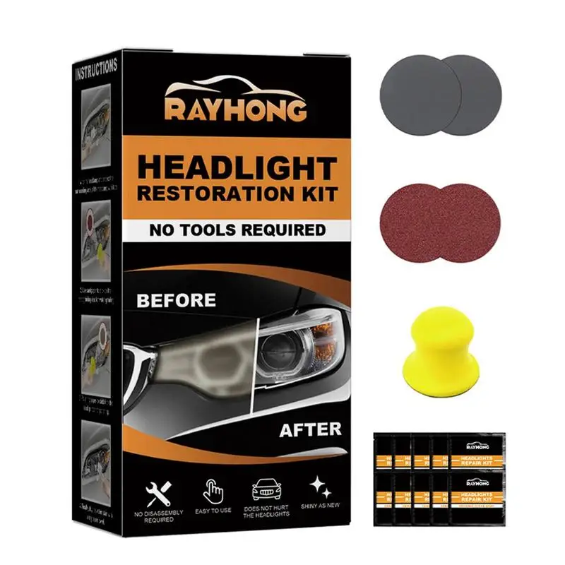 

Ceramic Headlight Cleaner Ceramic Restoration For Automobile Headlight Headlights Polish Restore Kit No Power Tools Required For