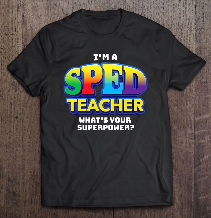 

Мужская футболка с коротким рукавом и надписью «I'm A Sped»