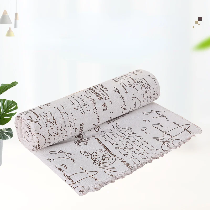 

100x150cm Print Cotton Linen Fabric for Patchwork Quilting Sewing DIY Sofa Table Cloth Tissue Curtain Bag Cushion Canvas Fabric