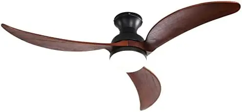 

Inch Low Profile Ceiling Fan With Lights 3 Wood Fan Blade Noiseless Reversible DC Motor Remote Control Flush Mount Ceiling Fan W