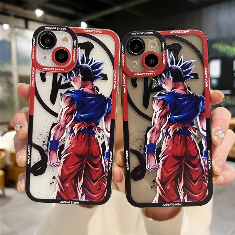 

Anime Dragon Ball Z Super Goku Saiya Vegeta Trunks Kakarott Case for IPhone 11 12 13 14 Pro Max Plus Cartoon Cover Back Toy Gift