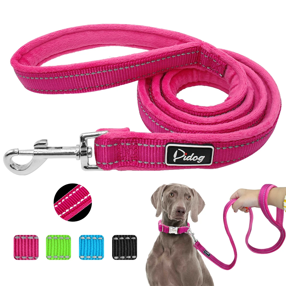 

Warm Dog Leash Nylon Reflective Dog Lead With Handle Soft Padded Pet Leashes Belt Outdoor Walking Lead Rope For Small Large Dogs