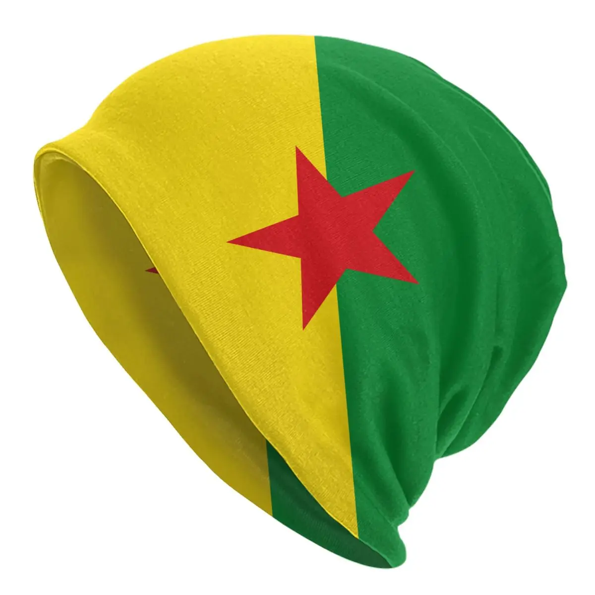 

French Guiana Flag Bonnet Hat Fashion Street Skullies Beanies Hat Franzosisch Guayana for Men Knit Hat Warm Thermal Elastic Caps