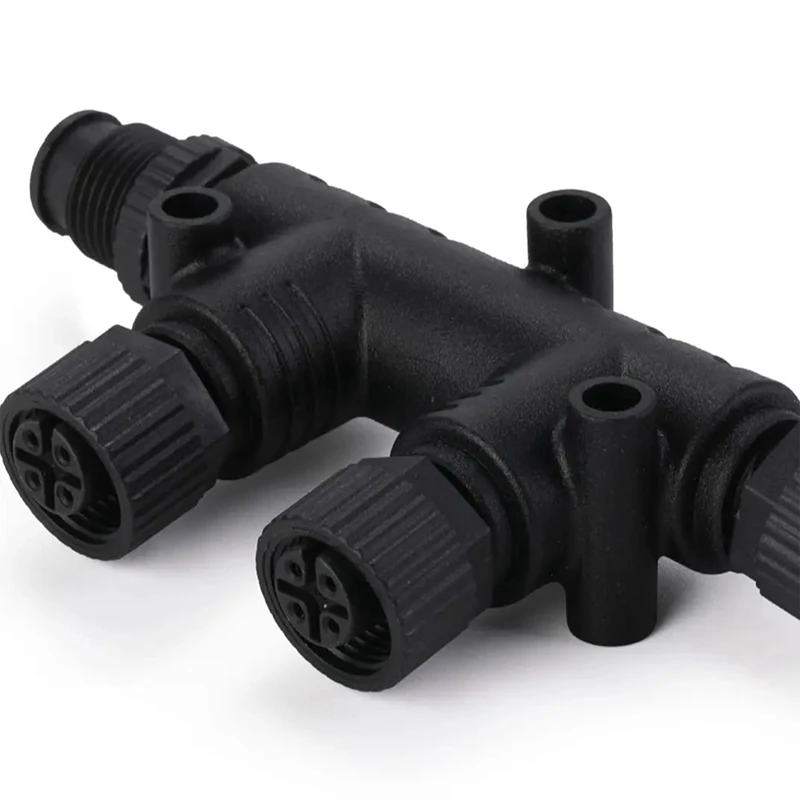 Разъем AU05 -NMEA 2000 T 4-портовый 5-контактный резьбовой M12 IP67 NMEA (N2k) (Tee) T-разъем для Garmin