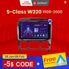Junsun V1pro AI Voice For Mercedes Benz S Class W220 1998 - 2005 автомагнитола 2дин android Auto Аудио для авто GPS Track Carplay 2 din DVD