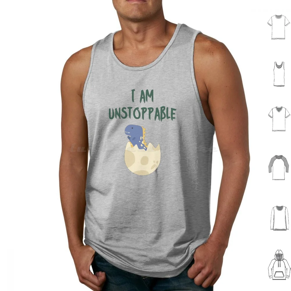 

I Am Unstoppable T-Rex Funny Tank Tops Vest Sleeveless Dino Unstoppable Dinosaur Dino T Rex I Am Unstoppable Rex Trex T Rex