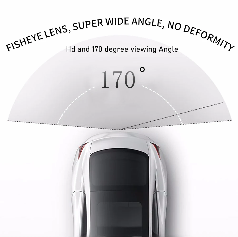 Камера заднего вида рыбий глаз для VW Passat CC Golf 6/170 Magotan B6/B7/B8 Polo Beetle EOS T-roc золотая 1080 °