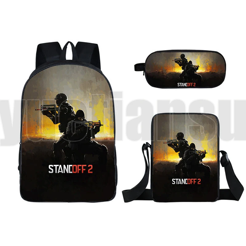 

3D Print Standoff 2 Backpacks Boys Girls Shooting War Game School Bags Men Women Travel Bags Harajuku Teenager Laptop 3 Pcs/Set