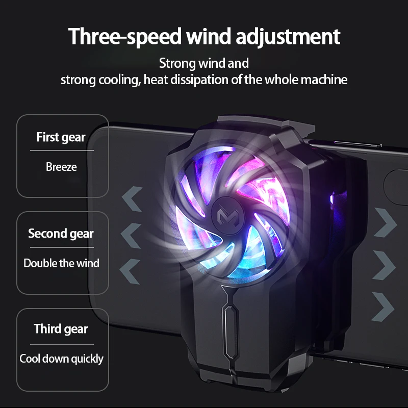 

For Iphone Samsung Xiaomi Mobile Phone Radiator Air-cooled Cooling Artifact Cell Phone Cool Heat Sink Gaming Phone Cooler