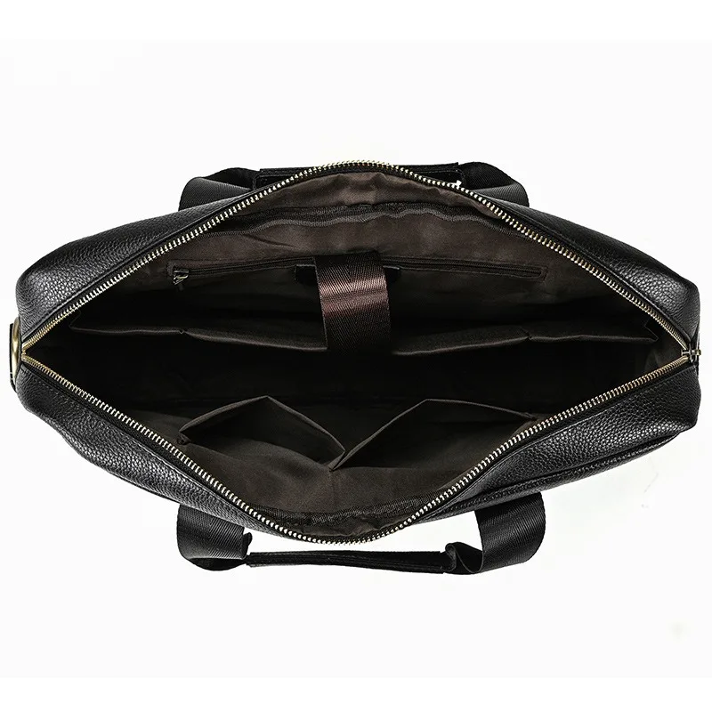 Портфель мужской из натуральной кожи сумка-мессенджер воловьей для ноутбука 14