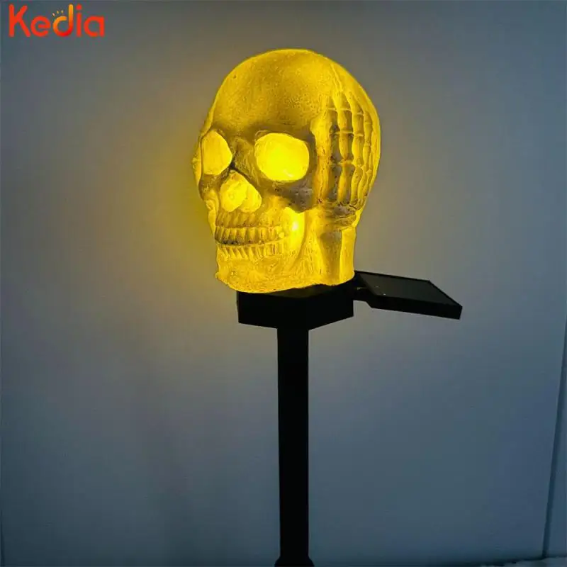 

Водонепроницаемая Энергосберегающая лампа в виде черепа, праздничное освещение, простой в установке уличный светильник уникального дизайна для Хэллоуина, уличное украшение
