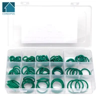 94pcsbox fluorine rubber fkm high pressure sealing o rings green seal gasket replacements kit 15 big sizes od 15mm 35mm cs1mm