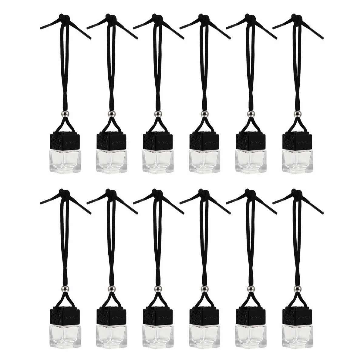 

12 PCS Perfume Hanging Empty Bottle Luxury Car Pendant Bottles Auto Aroma Diffuser Aromatherapy Ornament Travel Interior