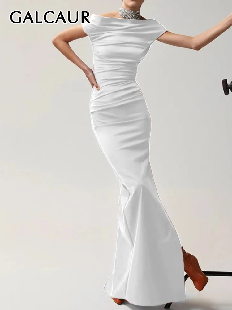 

Женское платье с коротким рукавом, высокой талией и молнией