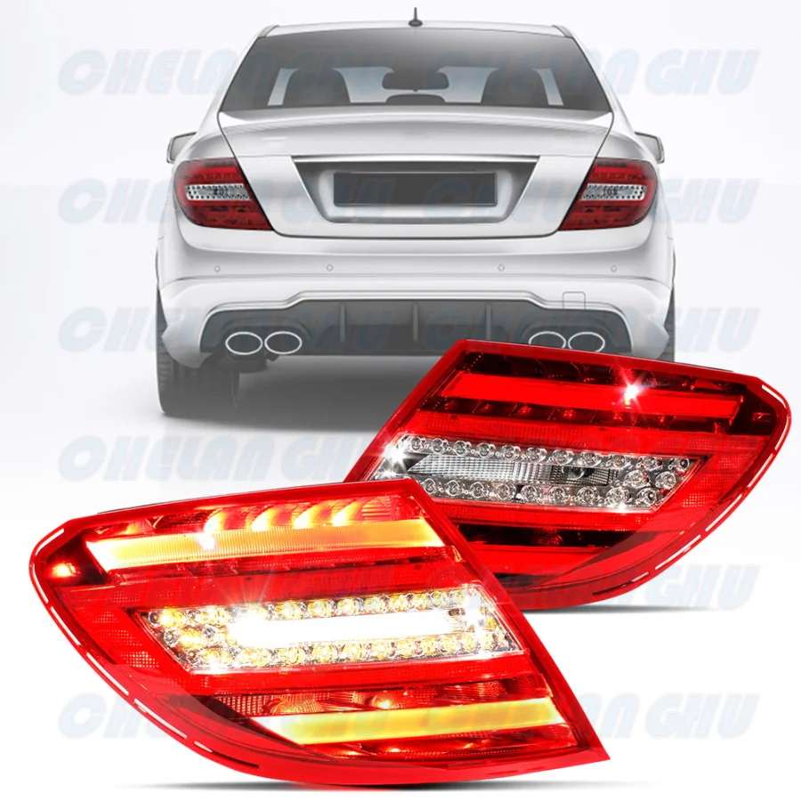 

1 пара светодиодных задних стоп-сигналов для Benz W204 Европейская версия C63 AMG C180 C200 C250 C300 C350 2011 2012 2013 2014