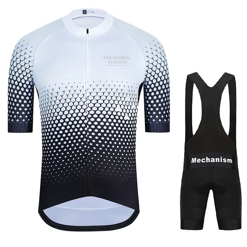 Новинка 2024 мужской летний комплект из Джерси с коротким рукавом для езды на