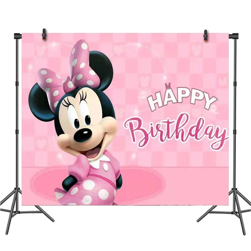 Фон с мультяшными героями Диснея Микки Маус мальчик девочка день рождения тема и