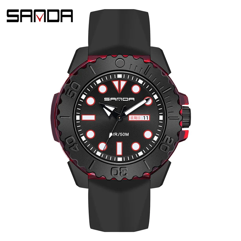 

Top Brand Men Calendar Watch Luxury Men's Electronic Waterproof Watch Silicone Sports Men's Watch