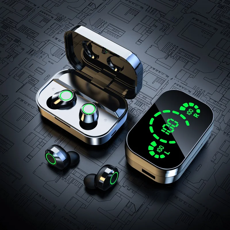 

RFMicron YD03 Bluetooth V5.0 earbuds 9D Stereo Wireless TWS Headphones Sport Earphones Mini Headsets for LG Samsung smartphone