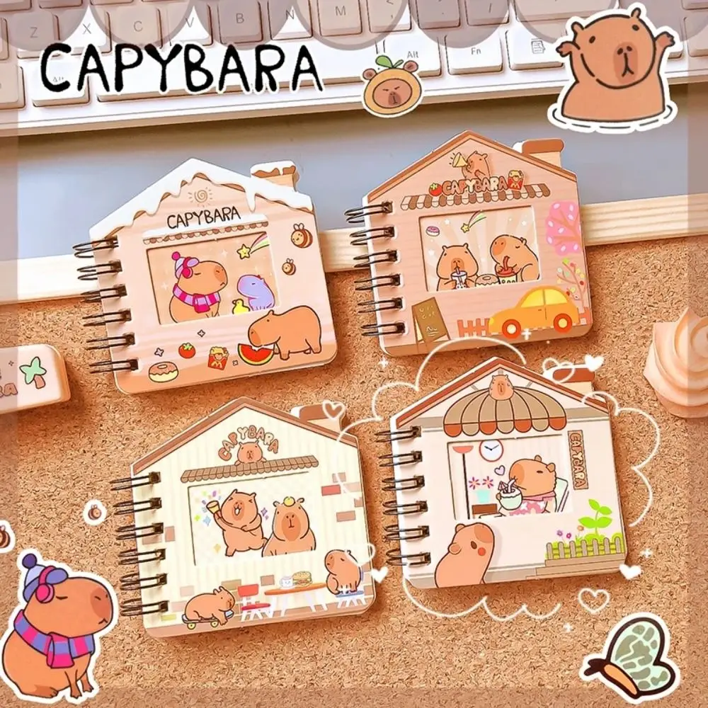 Портативный милый блокнот с капибарой эстетический кавайный цветной дневник