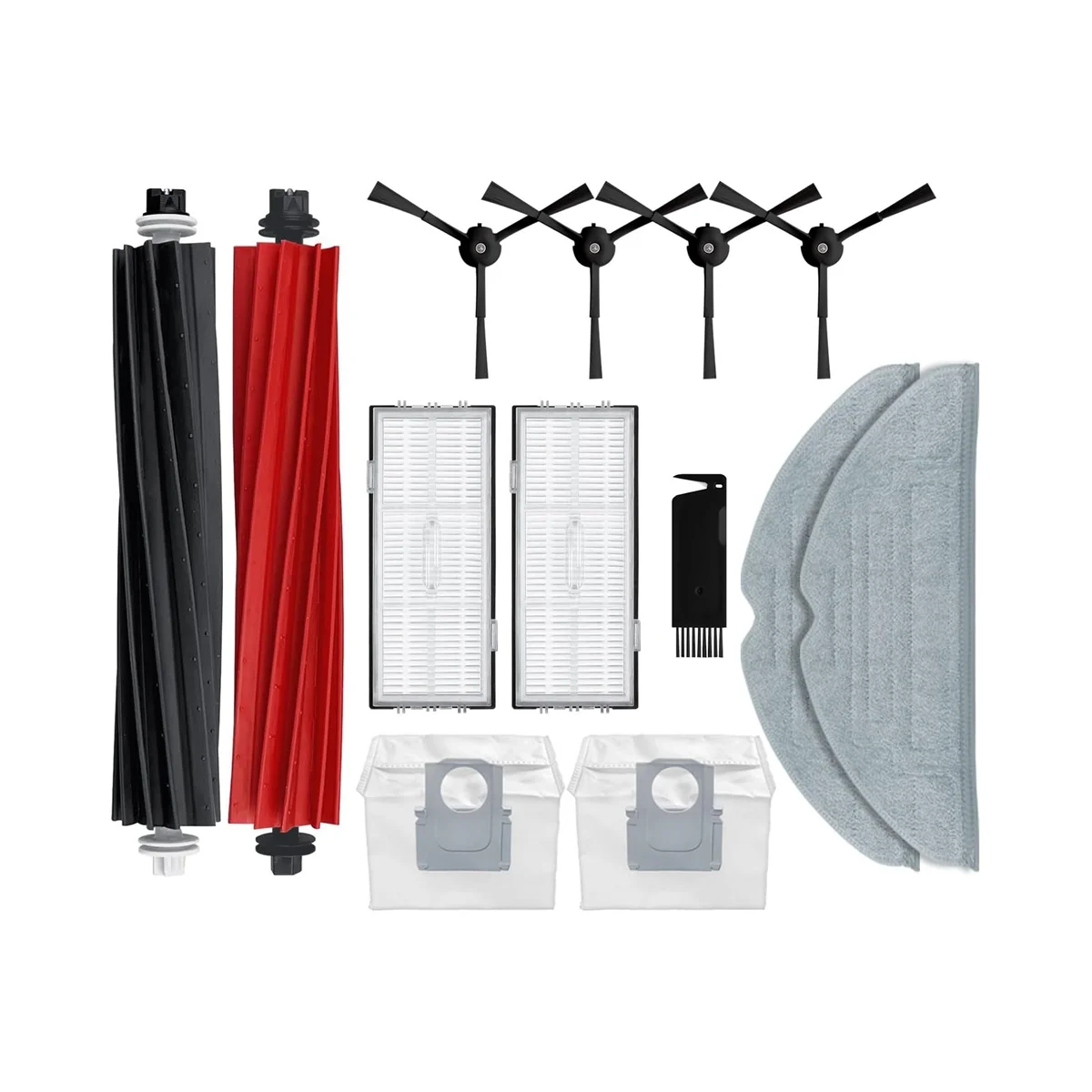 

Replacement Parts Compatible for Roborock S8 Pro Ultra Robot Vacuum Cleaner Accessories, Dual Roller Brush Hepa Filter