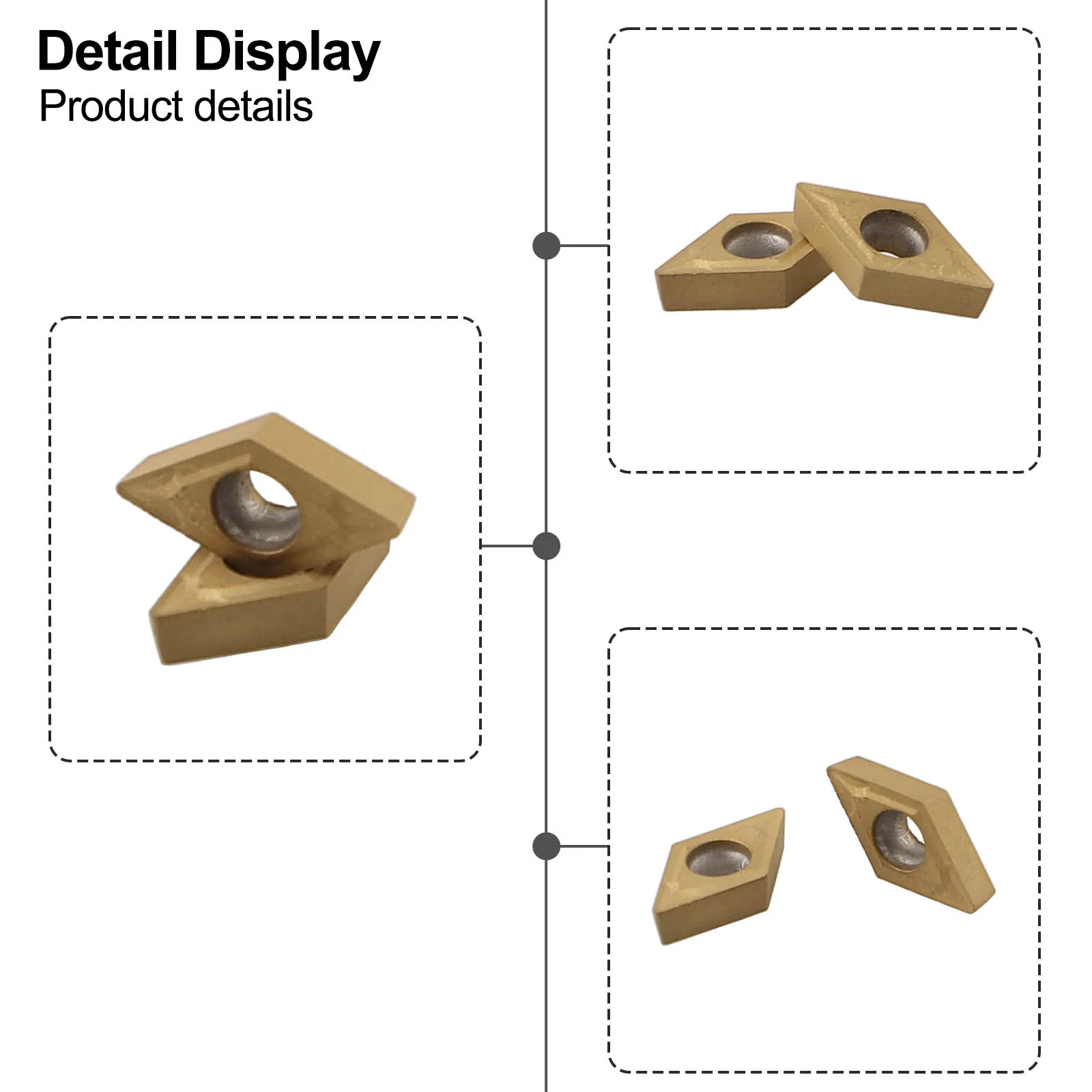 Твердосплавные пластины лезвия для токарного станка 10x DCMT070204 US735 низкая режущая