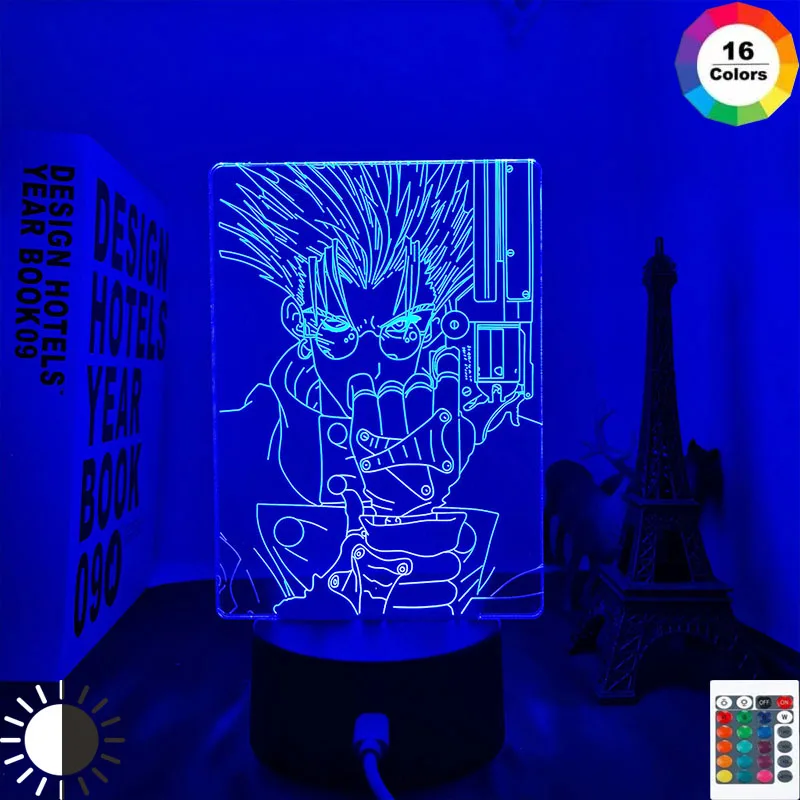 

3d Lamp Anime Trigun Vash The Stampede LED Night Light for Kid Room Deco Birthday Gift Manga Vash The Stampede Trigun Night Lamp