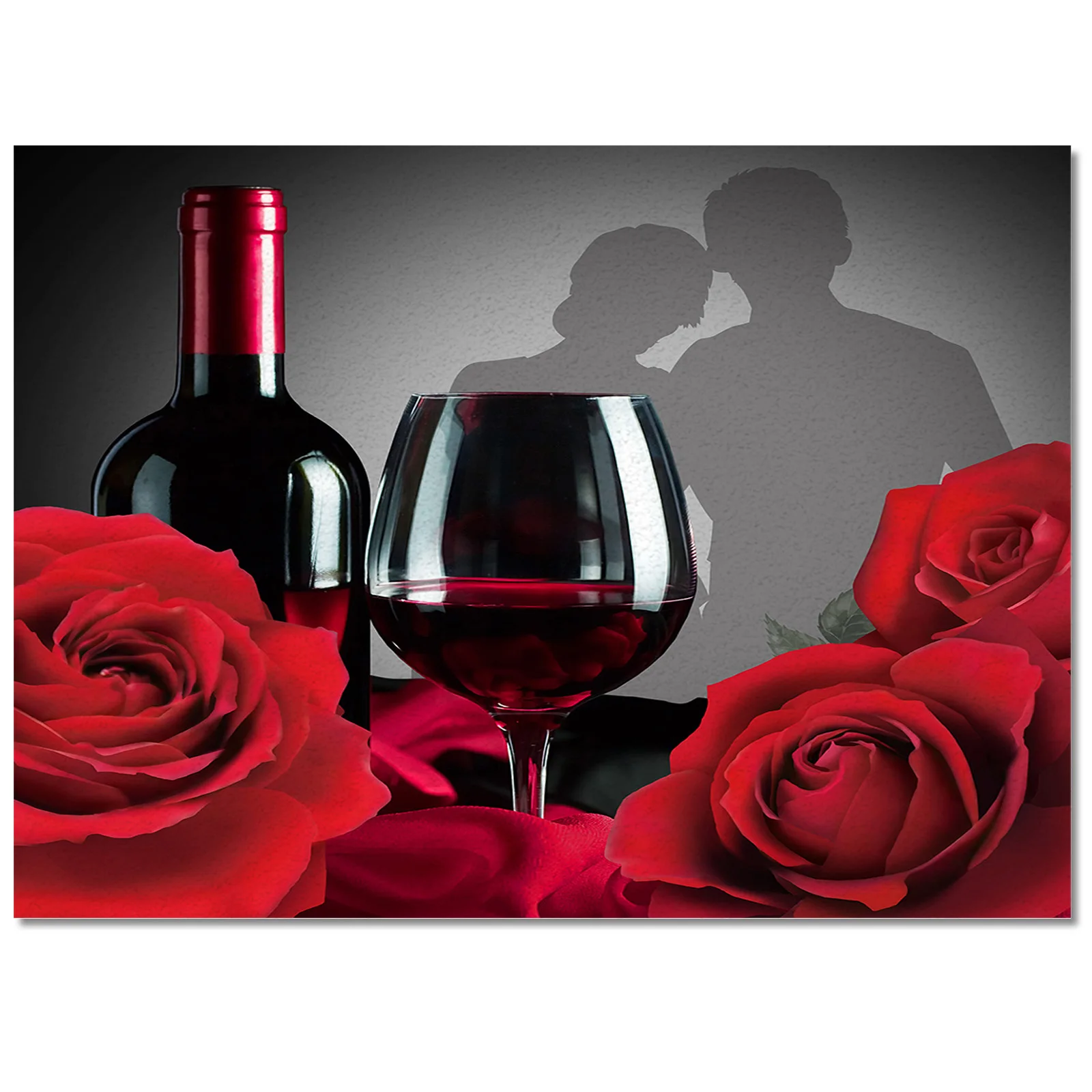 Ковры в виде красного вина с розами на День святого Валентина Домашние коврики